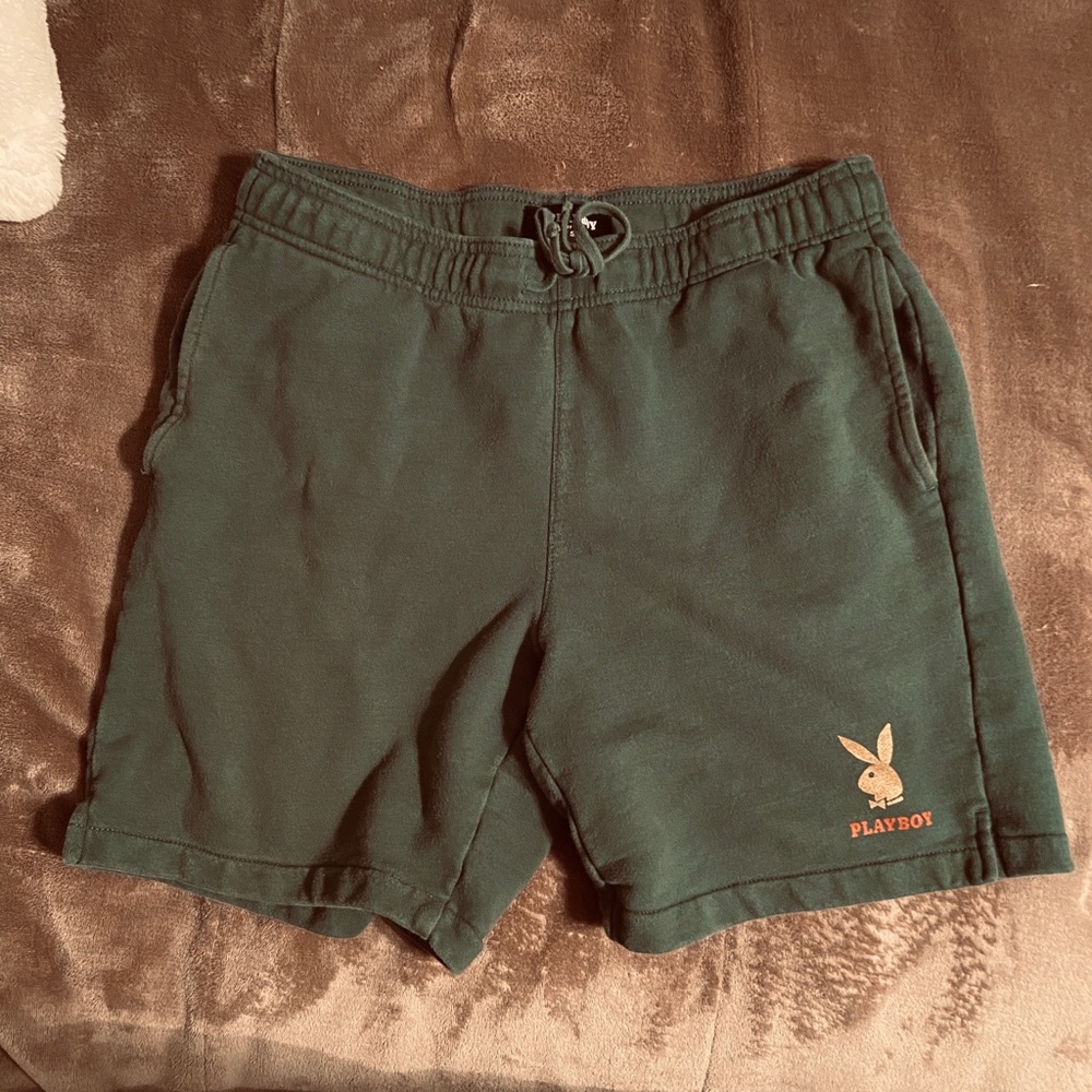 Medium Men’s Playboy x Pacsun green shorts